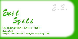 emil szili business card